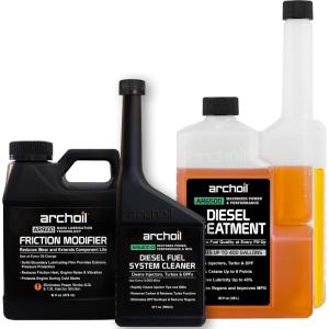 imageArchoil Ultimate Diesel Kit  AR9100 Friction Modifier 16oz  AR6500 Diesel Treatment 40oz  AR6400D Diesel Fuel System Cleaner 12oz